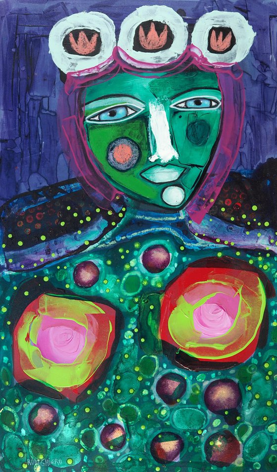 Goddess Brigid - Folk Art Portrait