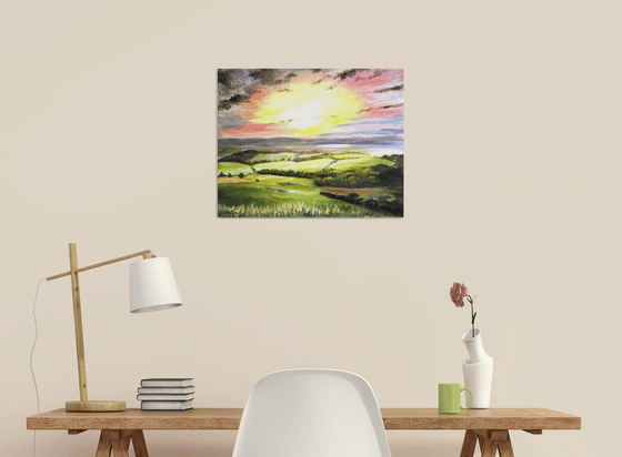 Sunset over the Downs