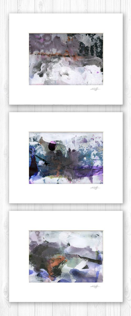 A Divine Dream Collection 4 - 3 Abstract Paintings in mats by Kathy Morton Stanion by Kathy Morton Stanion