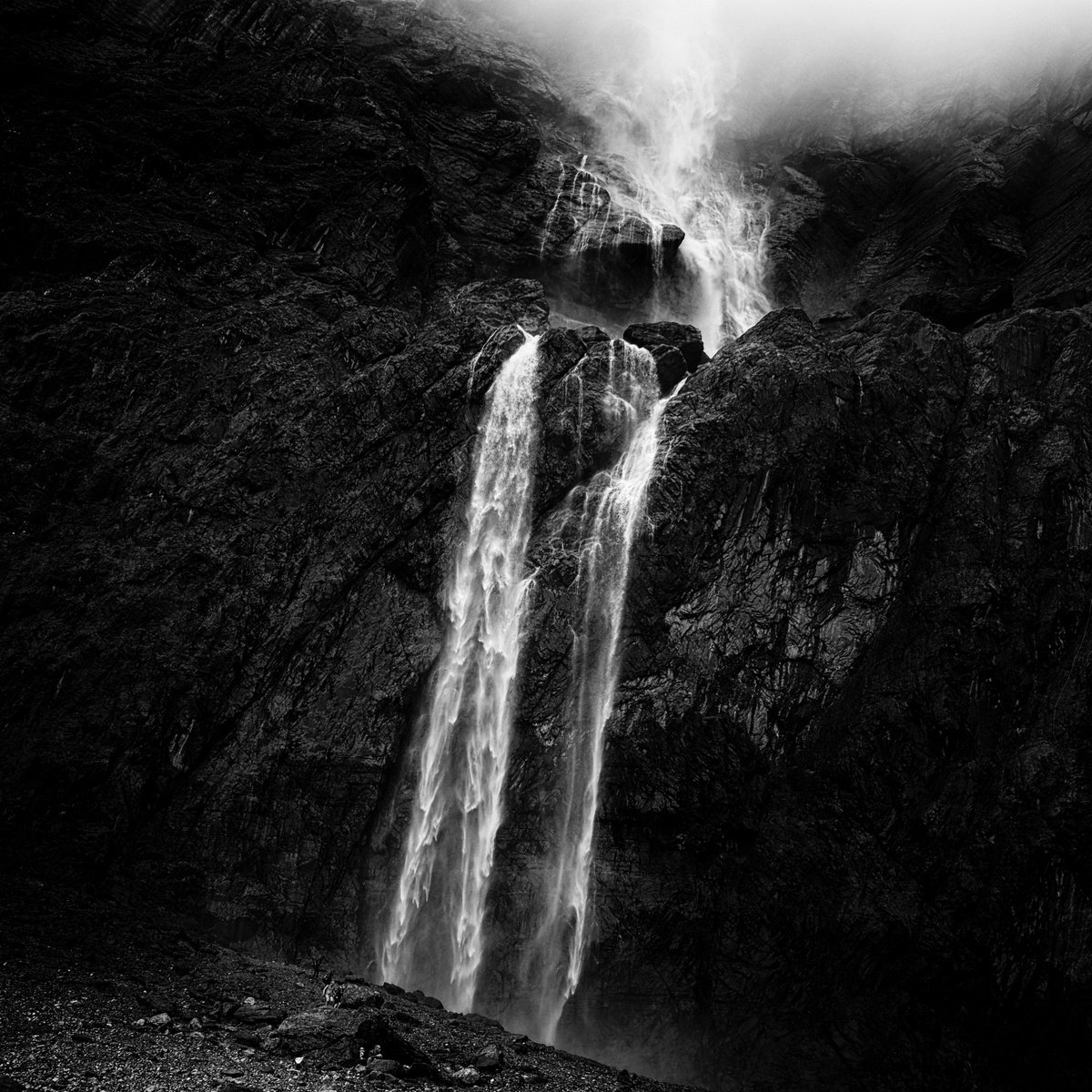 Photorealistic Landscape Photograph By Christian Schwarz, 17 X 17, The Falls, Original Artwork