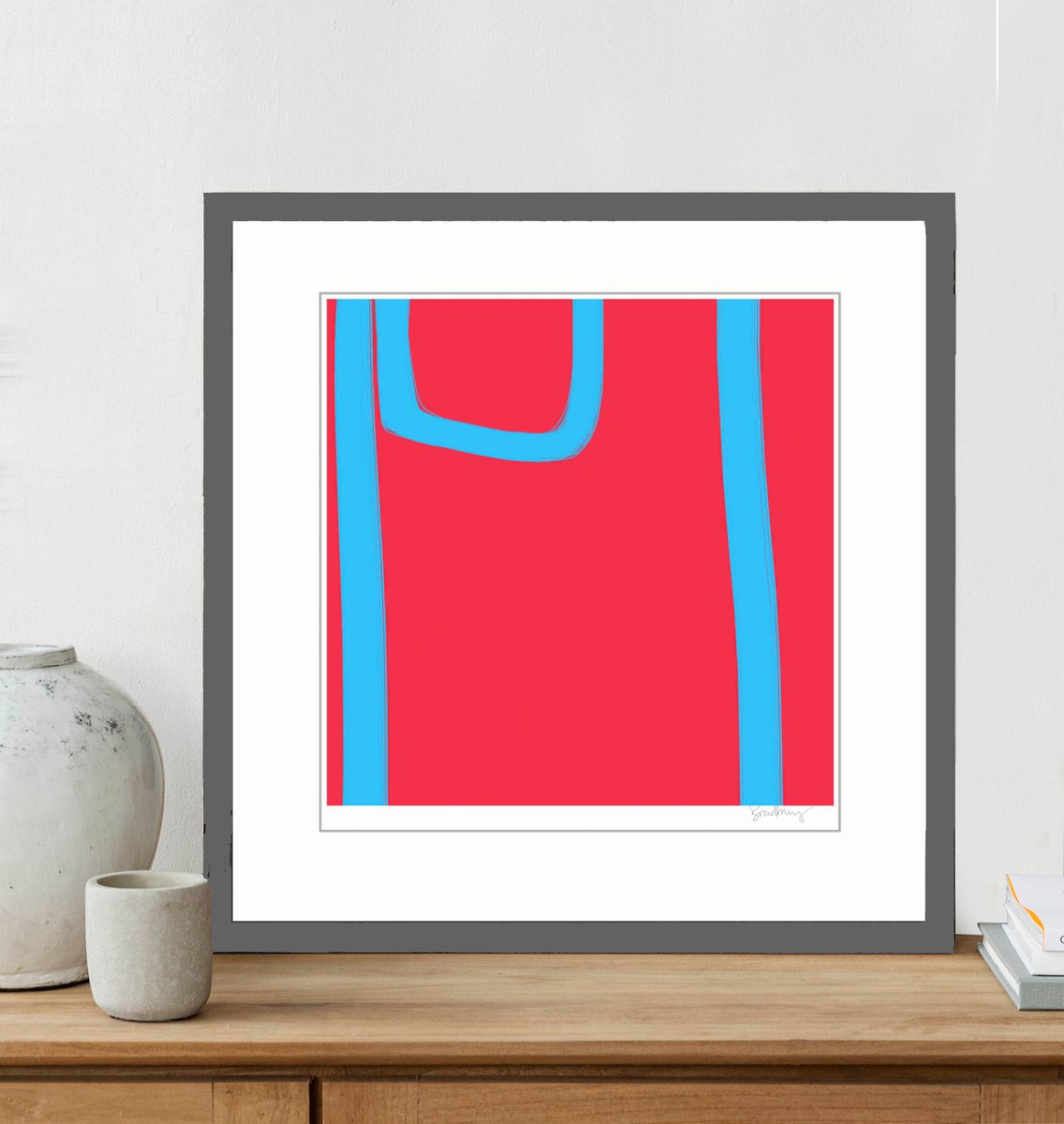 Expressive Abstract Giclee Print By Adrian Bradbury, 17 X 17, Sketch 3, Original Artwork