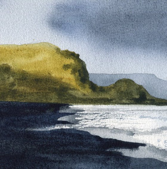 Northern seascape. Original artwork.