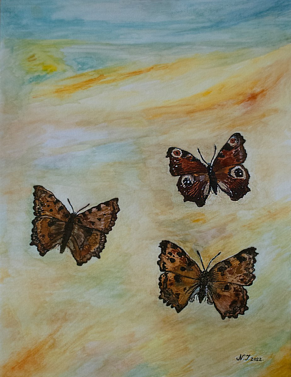 Butterfly Trio VI by Nikola Ivanovic