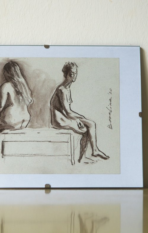 A couple drawing by Anastasia Borodina