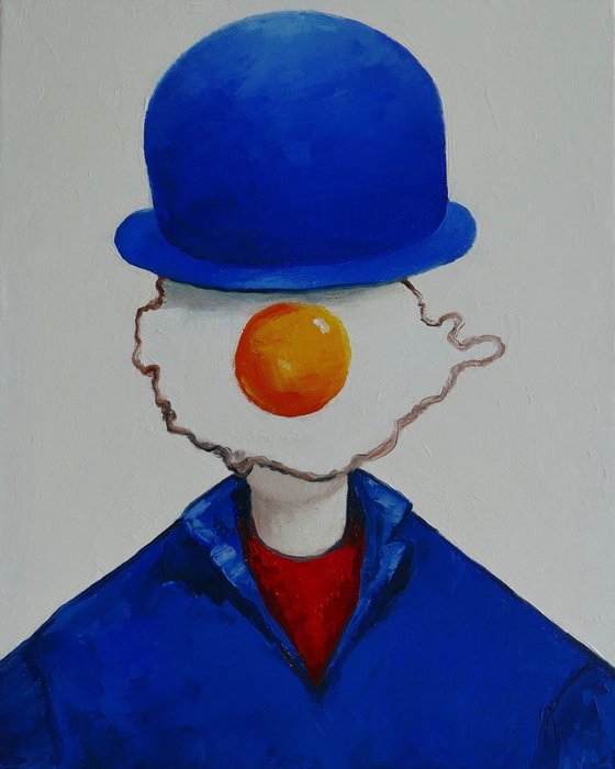 Egg boy in blue hat