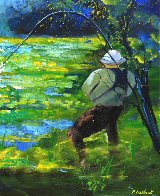 Catching a trout