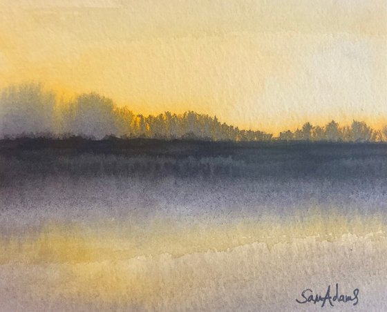 Sunset light and Earth