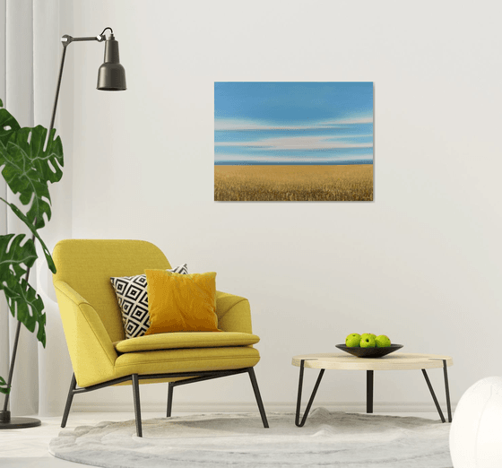 Summer Gold - Blue Sky Landscape