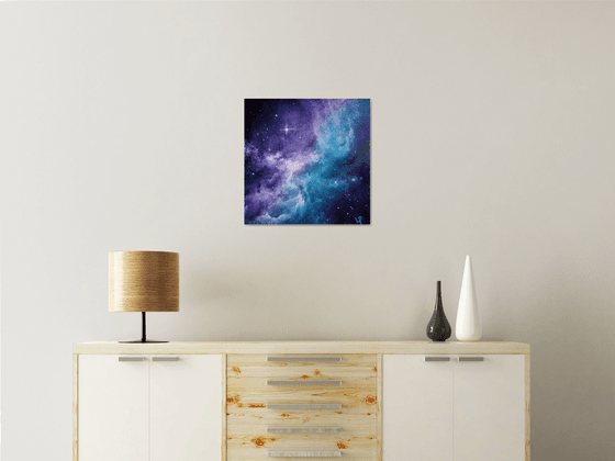 It's In The Stars - SciArt, Space Art, Sky, Finger-Painted