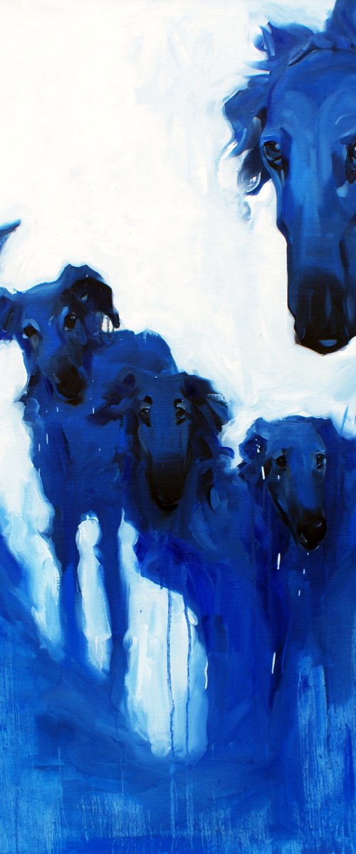 Blue Dogs by Inga Makarova