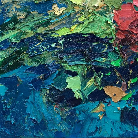 Colorful Roses Oil Painting on Canvas