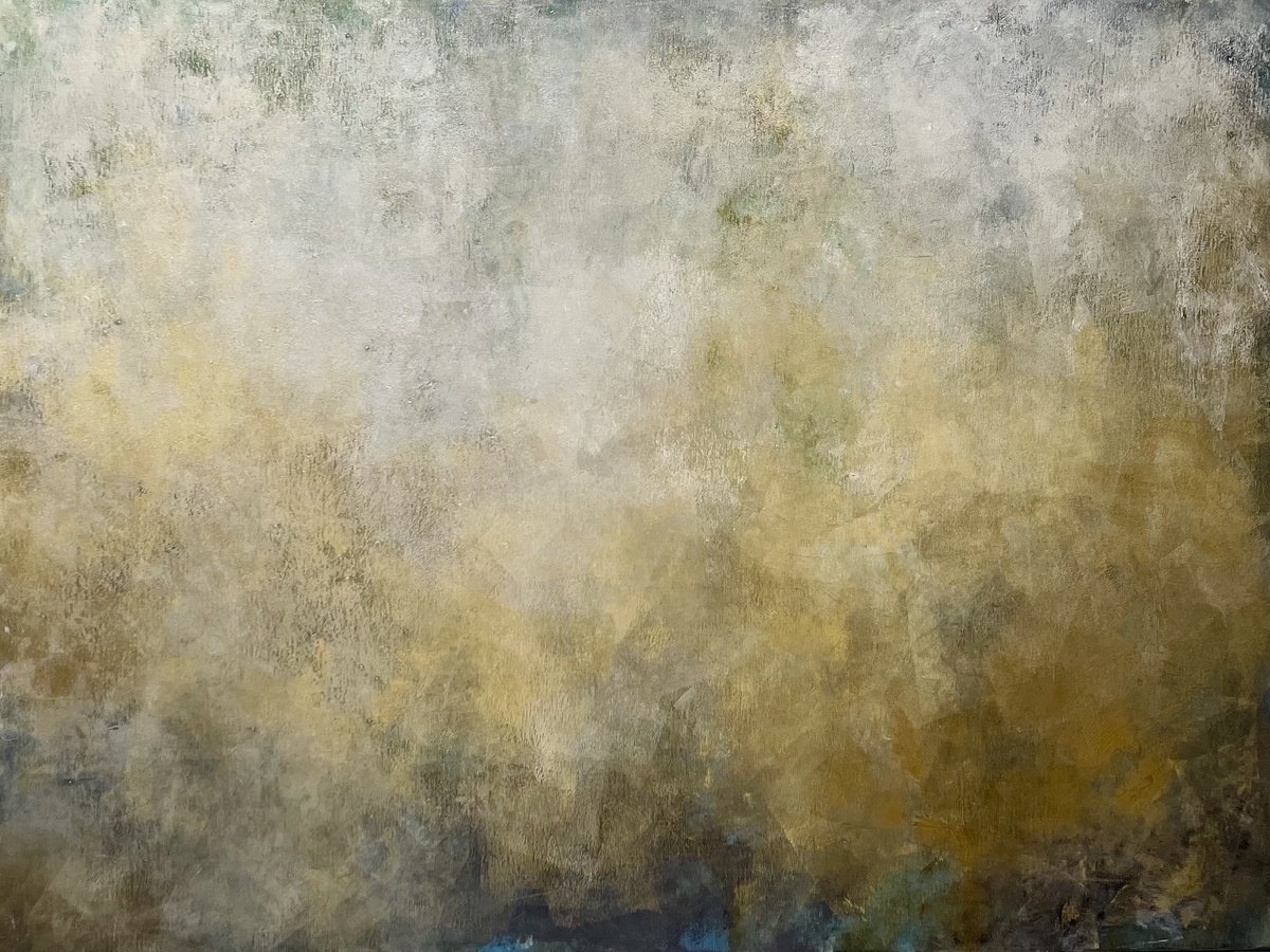 Abstract Acrylic Painting By Miri Baruch, 47 X 35", Autumn, Original Artwork