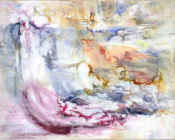 Mystical Moments 2 - Textural Abstract Painting  by Kathy Morton Stanion