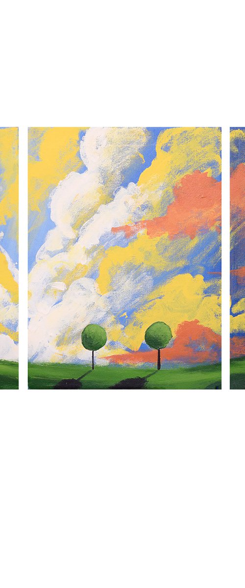 Clouds of colour  60 x 28" by Stuart Wright