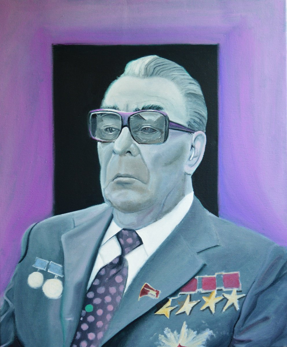 Expressive Portrait Oil Painting By Roman Sedlak, 20 X 24", Think Outside The Box, Original Artwork