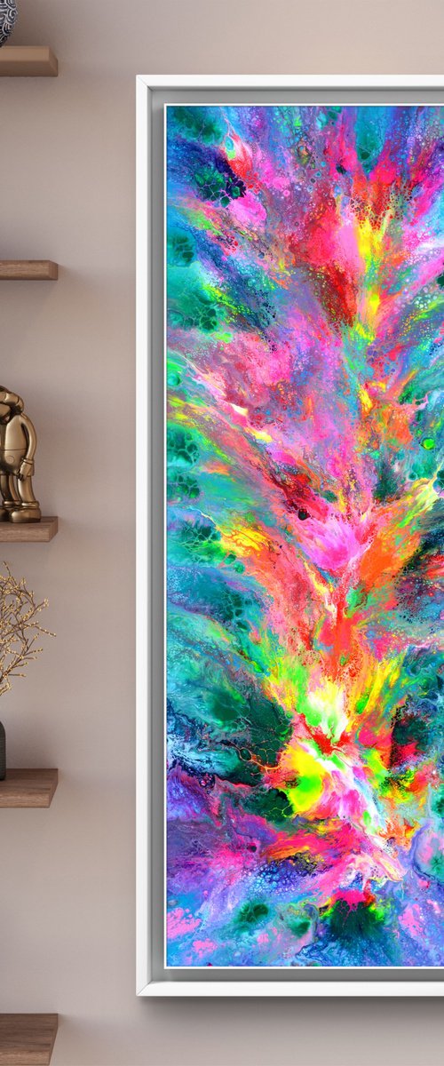 Flowing Energy 72 - Large Colorful Abstract by Soos Tiberiu
