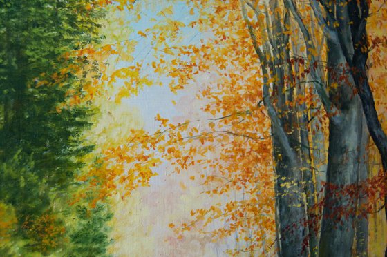 Landscape painting - Road to Autumn