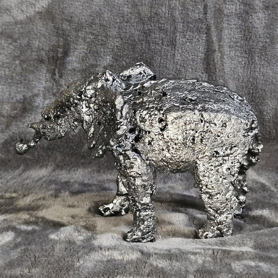 Steel Lace Sculpture – Elephant 50-19