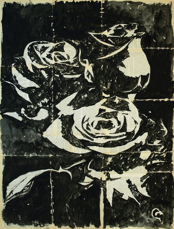 White roses.
