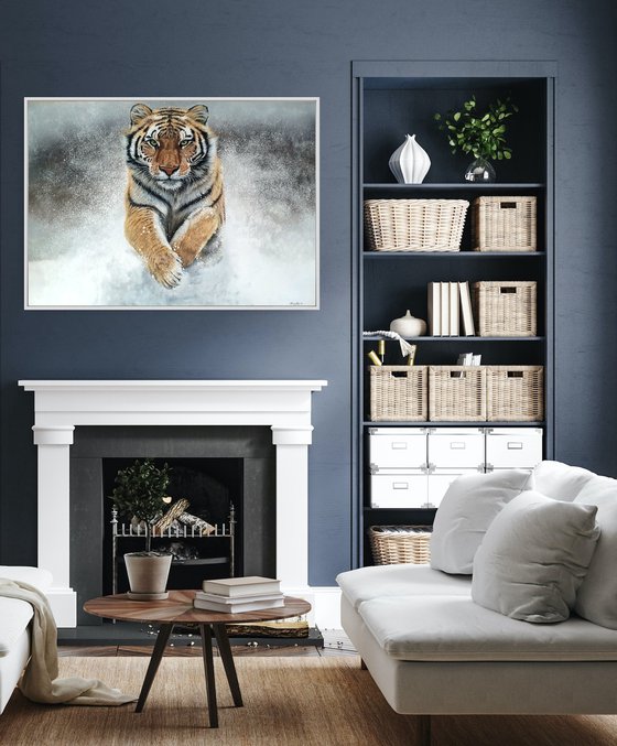 'Fire & Ice' Siberian Tiger Portrait