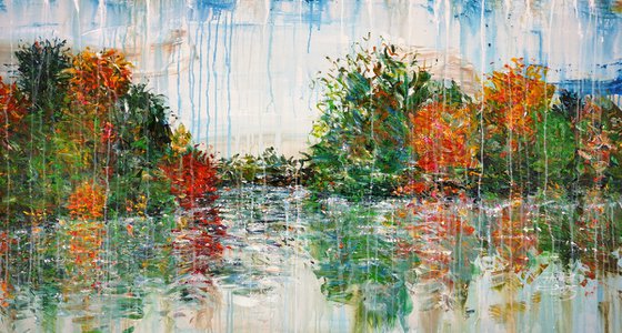 Trees By A Lake C 1