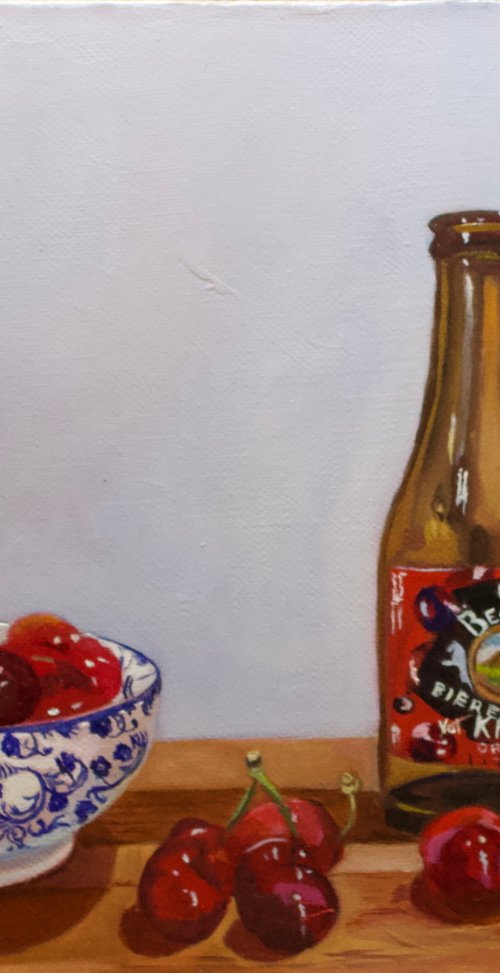 Beer and cherries by Anne Zamo