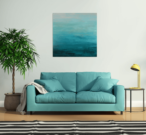 Soothing Blues - Modern Abstract Expressionist Seascape