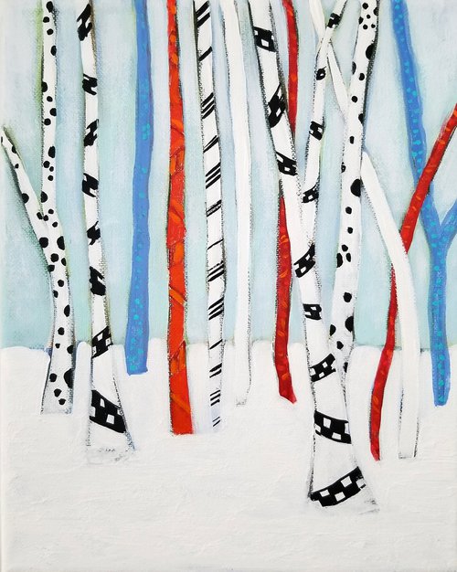 Winter Birches by Karen Rieger