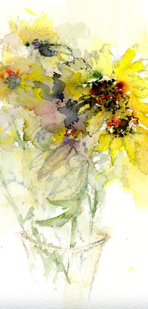 Sunflowers in a Vase by Alex Tolstoy