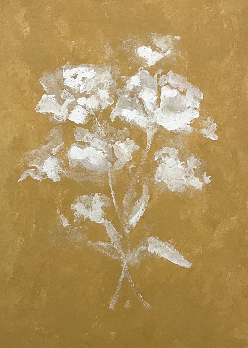 Impressionistic Botanical Oil Painting By Dif | Diletta Innocenti Fagni, 8 X 12, Yellow And White, Original Artwork