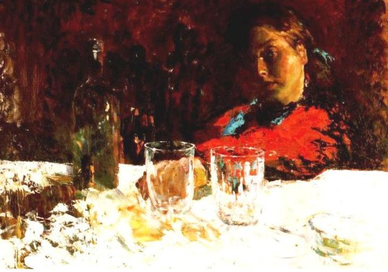 "At the table" by Olga Tsarkova