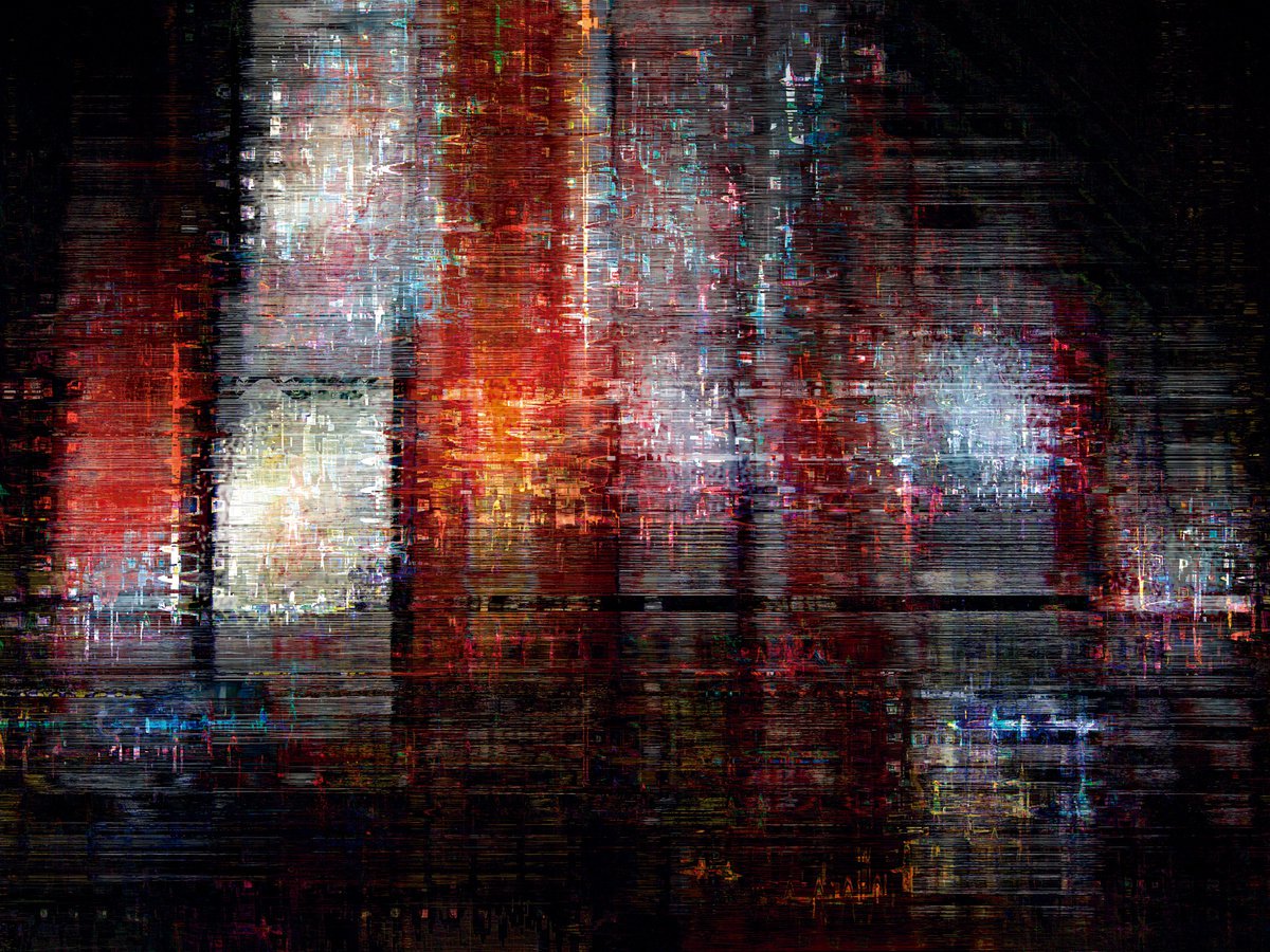 Abstract Cityscapes Print By Javier Diaz, 79 X 60, Estructuras Lumi?nicas 14/Original Artwork, Original Artwork