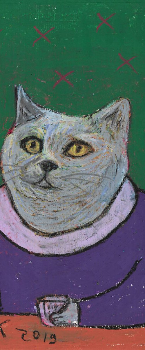 Drinking cat #11 by Pavel Kuragin