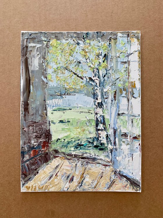 Birch tree in spring