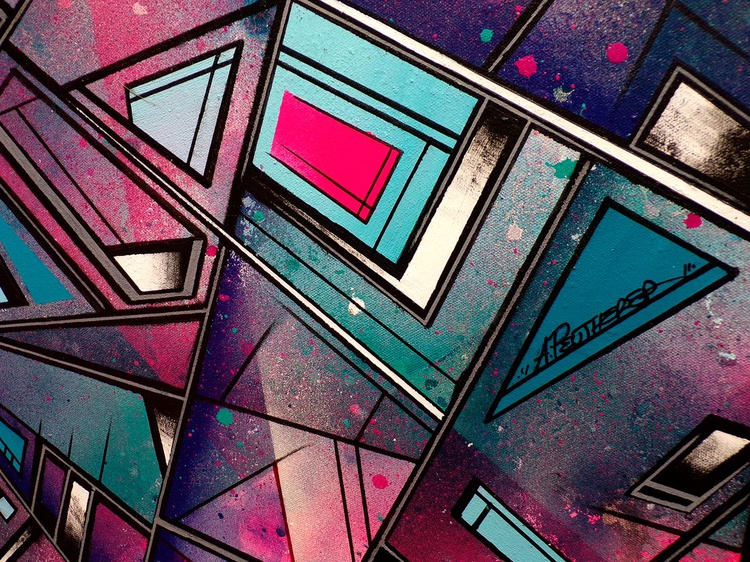 Streetskate 1 An Abstract Geometric Painting Artfinder