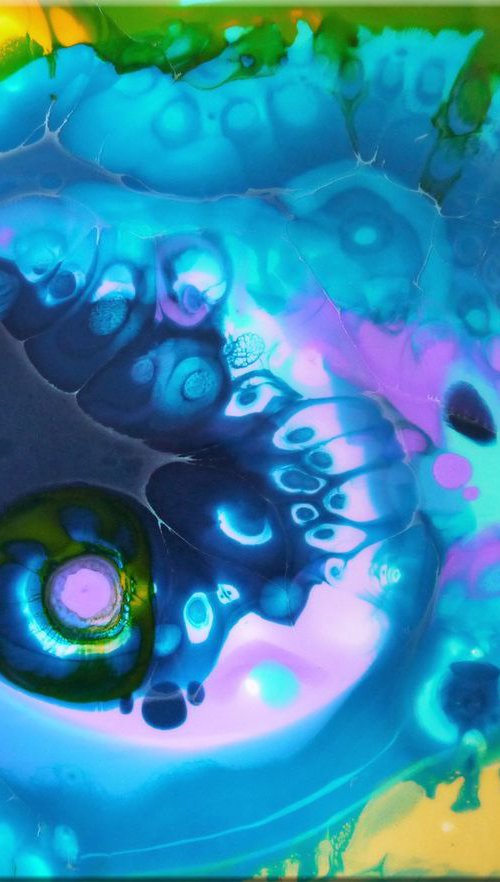 Mariana - Contemporary Abstract Acrylic Ink and Resin by Irina Rumyantseva