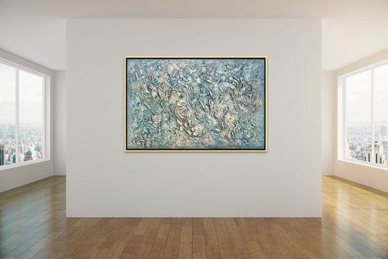 OCEAN REEF. Extra Large Abstract Textured Painting