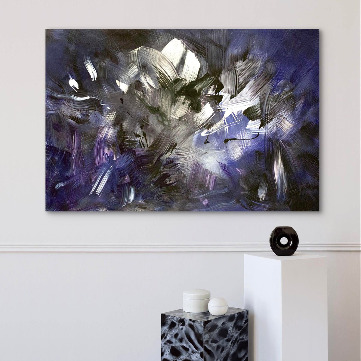 Abstract Acrylic Painting By Paresh Nrshinga Frsa, 36 X 24", Where The Light Breaks, Original Artwork