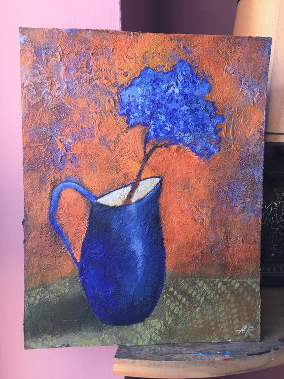 Hydrangea & Blue Jug