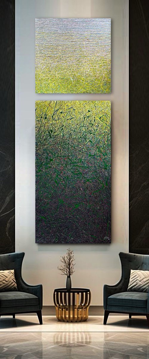 In search of silence- 2 (green) by Nadiia Antoniuk