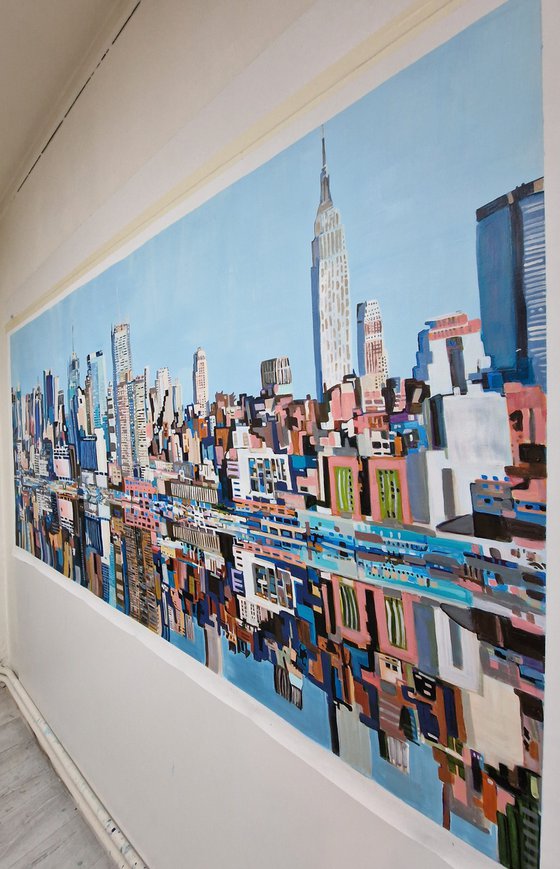 Urban Skyline Reflection New York