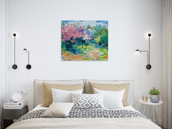 Spring inspiration . Lilac blooms | Summer garden | Original oil painting