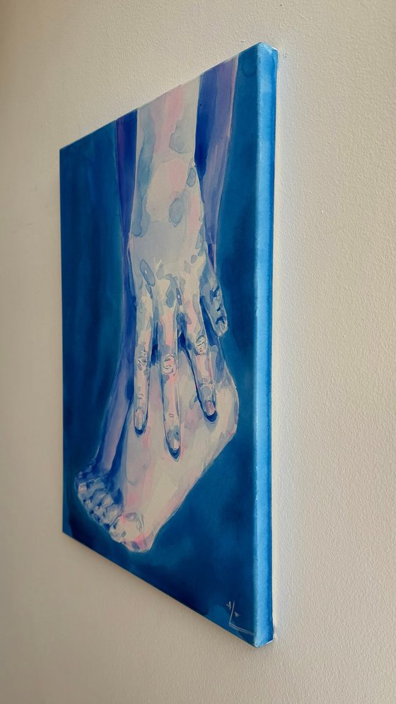 Blue hand and foot