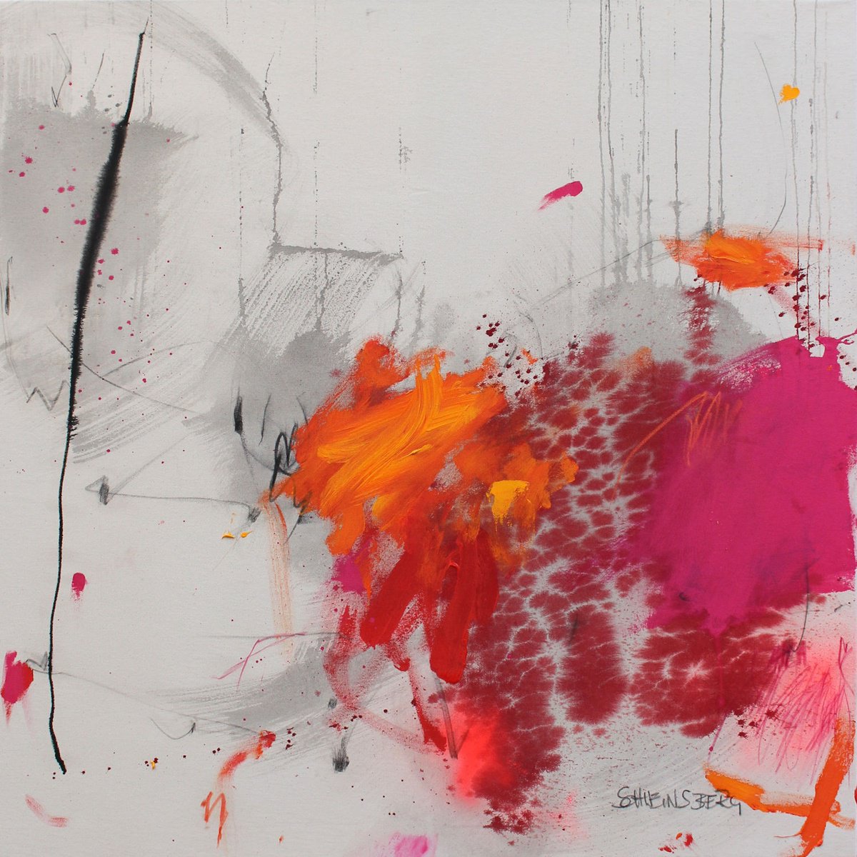 Abstract Painting By Daniela Schweinsberg, 39 X 39, Something Deep Inside Of You, Original Artwork