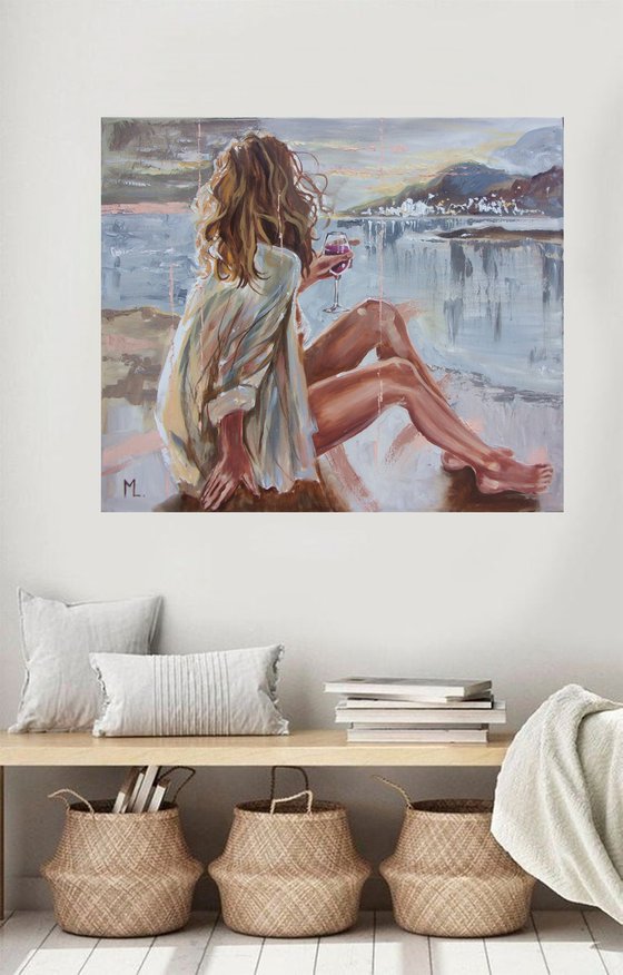 " MY ITALIAN HOLIDAY ON EVENING BEACH "