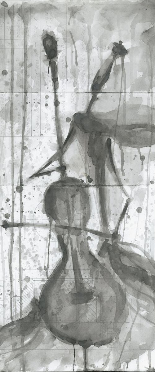 CELLO. A SERIES OF WORKS "MUSIC OF THE RAIN" by Eugene Gorbachenko