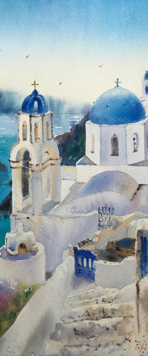 Santorini, Greece by Eugenia Gorbacheva