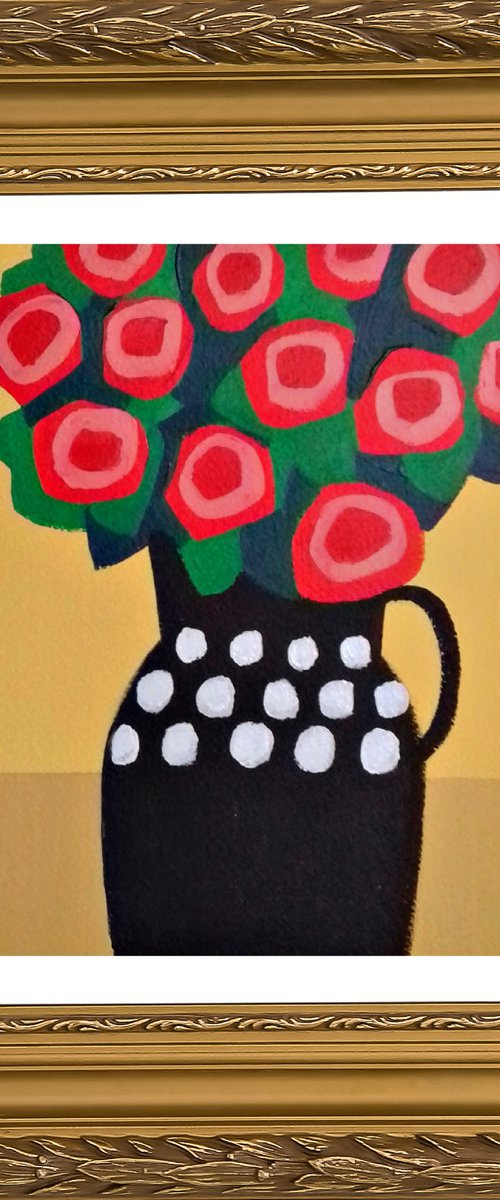 Red flowers from the Garden by Jan Rippingham