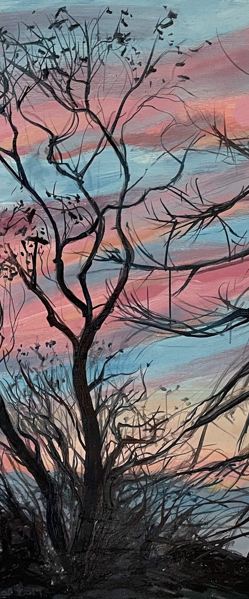 'Winter trees at Sunset' by Stephen Howard Harrison