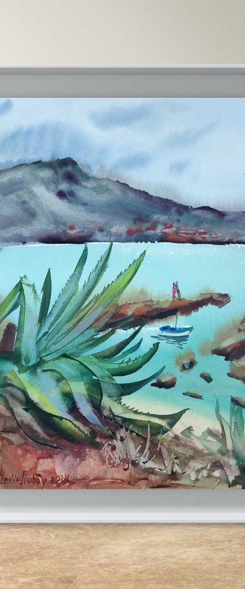 Agave. Original artwork. by Nadiia Dubei